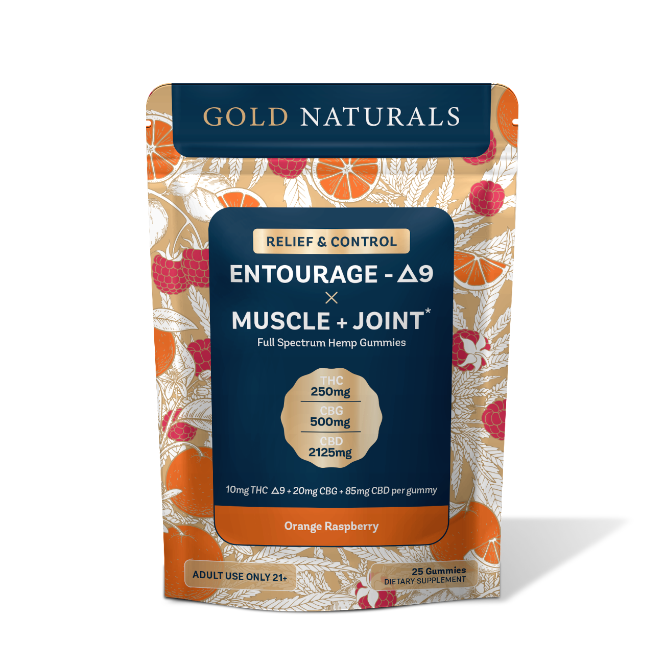 Gold Naturals Entourage Δ9 x Muscle + Joint Gummy - CBD Comfort Store