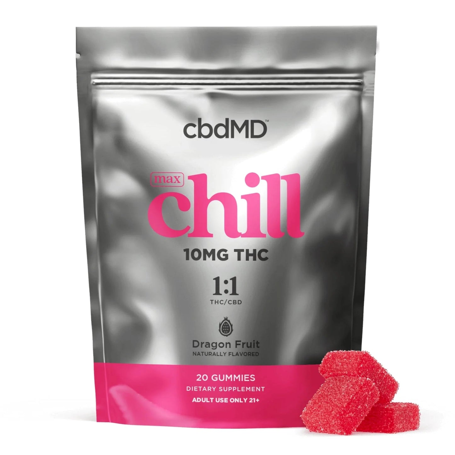 cbdMD Delta 9 THC Chill Gummies 200MG - Dragon Fruit - CBD Comfort Store