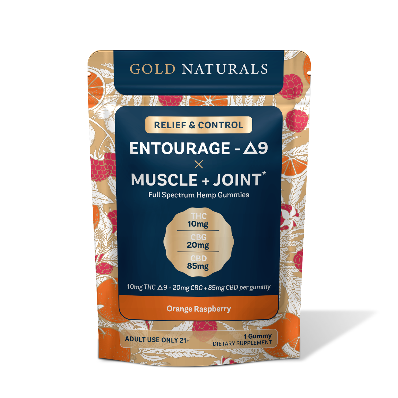 Gold Naturals Entourage Δ9 x Muscle + Joint Gummy - CBD Comfort Store