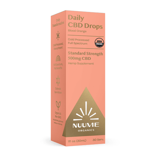 Organic Daily CBD Drops - Blood Orange 500mg Full Spectrum - CBD Comfort Store