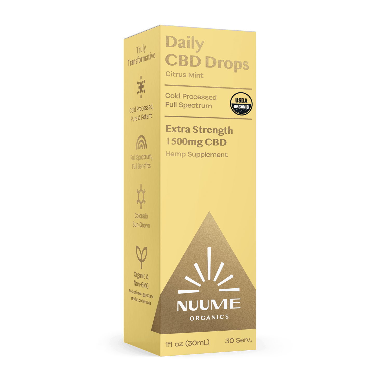 Organic CBD Drops Citrus Mint - Extra Strength 1500mg - CBD Comfort Store
