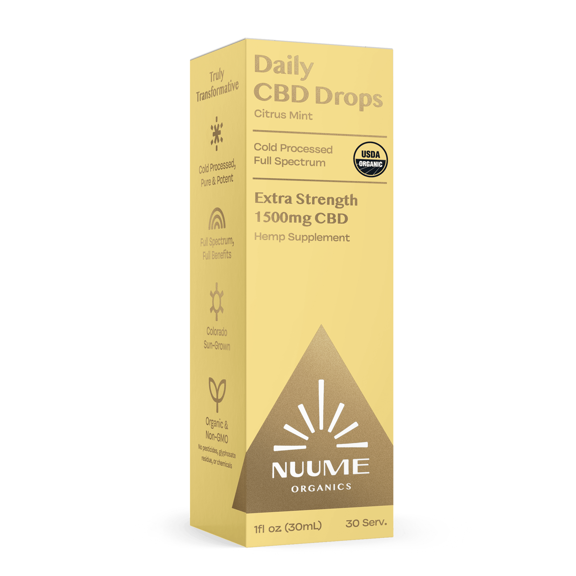 Organic CBD Drops Citrus Mint - Extra Strength 1500mg - CBD Comfort Store