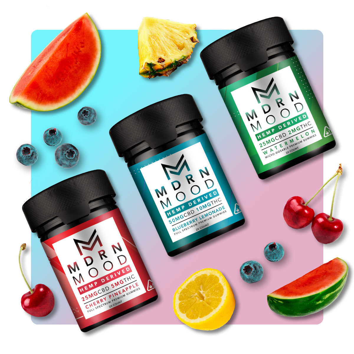 Mdrn Mood 3pack - Mixed Variety (60ct) - CBD Comfort Store