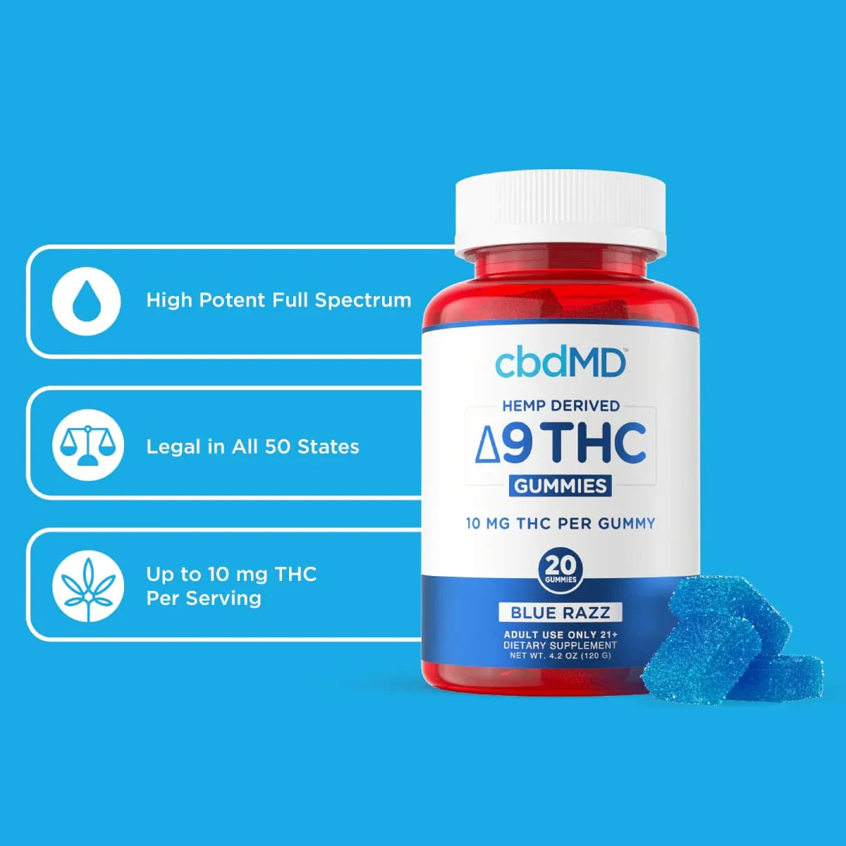 CbdMd Delta 9 Gummies 200MG (Multiple Flavors) - CBD Comfort Store