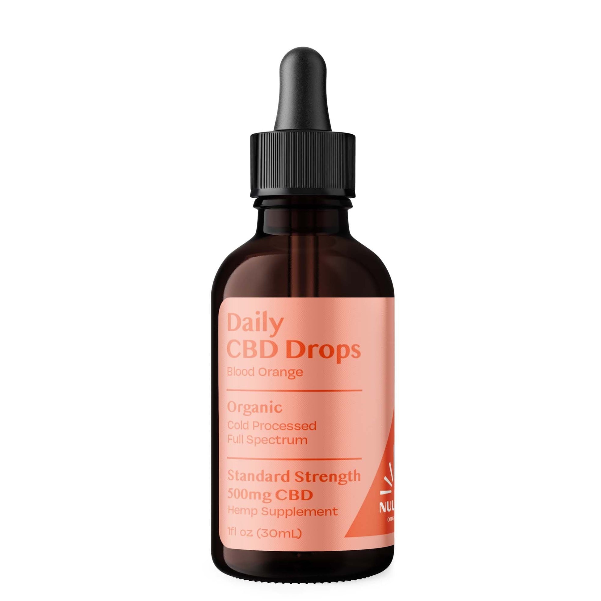 Organic Daily CBD Drops - Blood Orange 500mg Full Spectrum - CBD Comfort Store