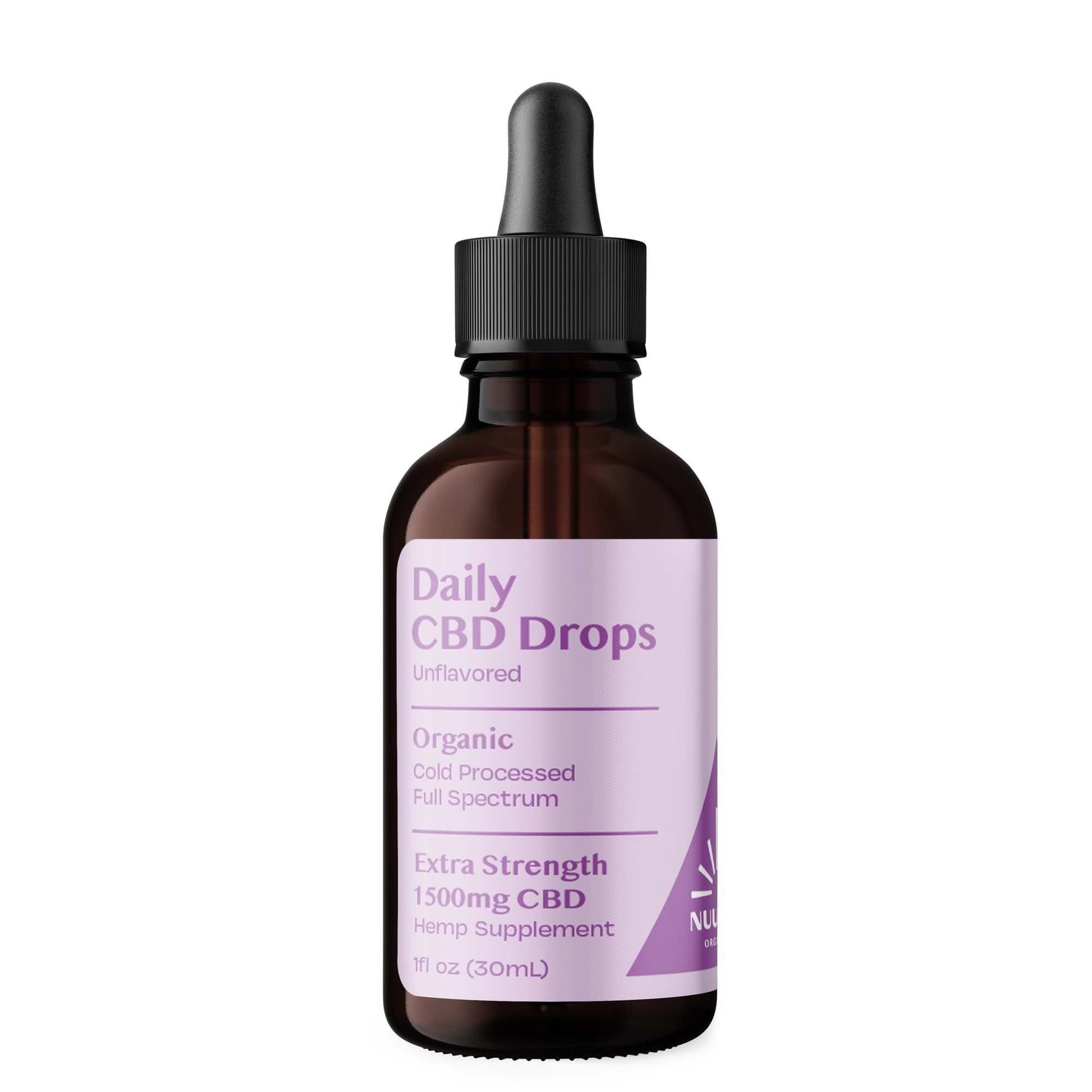 Organic Daily CBD Drops - Unflavored 1500mg Full Spectrum - CBD Comfort Store